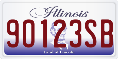 IL license plate 90123SB