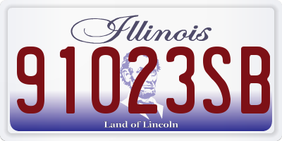 IL license plate 91023SB