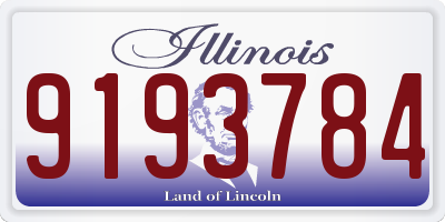 IL license plate 9193784