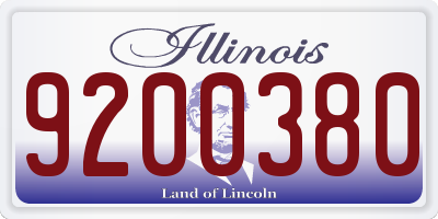 IL license plate 9200380