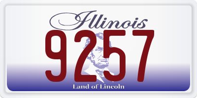 IL license plate 9257