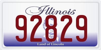 IL license plate 92829