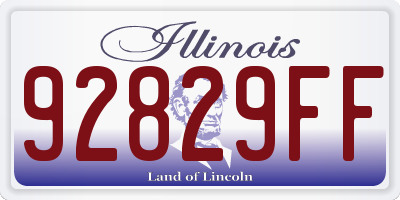 IL license plate 92829FF