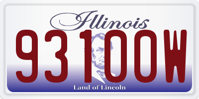 IL license plate 93100W