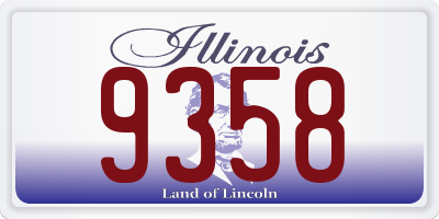 IL license plate 9358