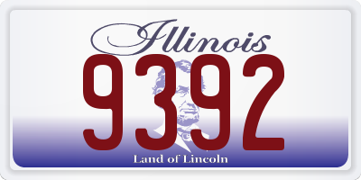 IL license plate 9392