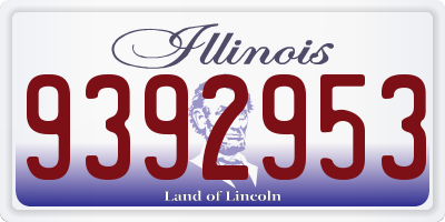 IL license plate 9392953