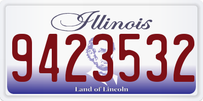 IL license plate 9423532