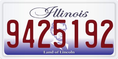 IL license plate 9425192