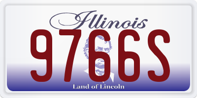 IL license plate 9766S