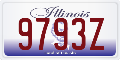 IL license plate 9793Z