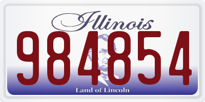 IL license plate 984854