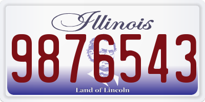 IL license plate 9876543