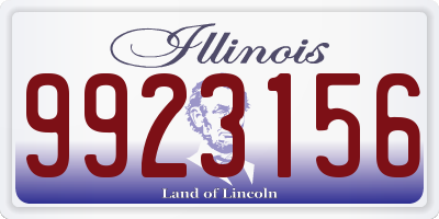 IL license plate 9923156