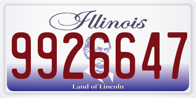 IL license plate 9926647