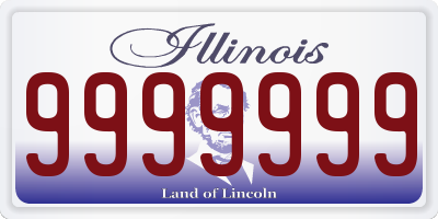 IL license plate 9999999