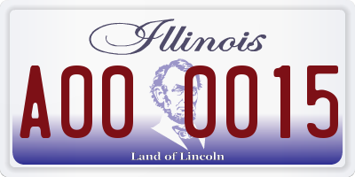 IL license plate A000015