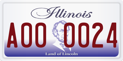 IL license plate A000024