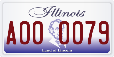 IL license plate A000079