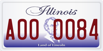 IL license plate A000084