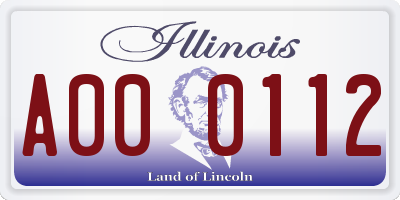 IL license plate A000112