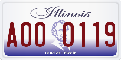 IL license plate A000119