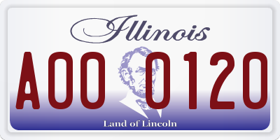 IL license plate A000120