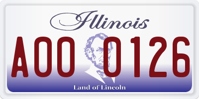 IL license plate A000126