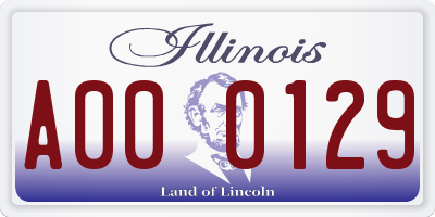 IL license plate A000129