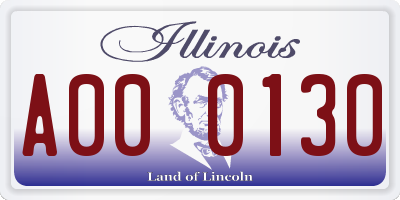 IL license plate A000130