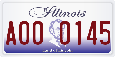 IL license plate A000145