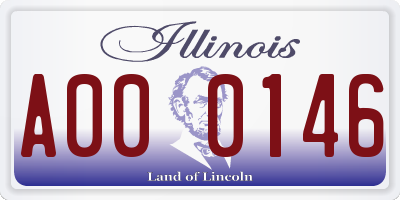 IL license plate A000146