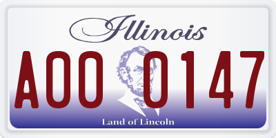 IL license plate A000147