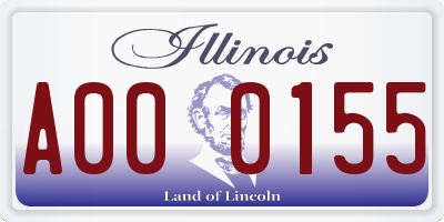 IL license plate A000155