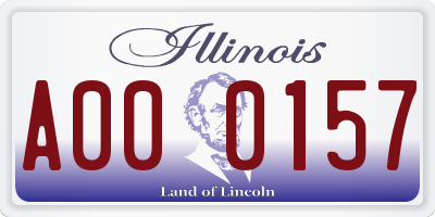 IL license plate A000157