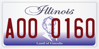 IL license plate A000160