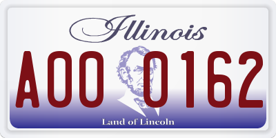 IL license plate A000162