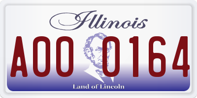 IL license plate A000164