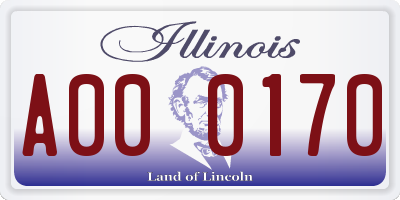 IL license plate A000170