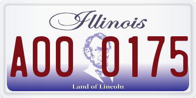 IL license plate A000175