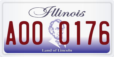 IL license plate A000176