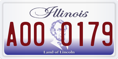 IL license plate A000179