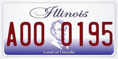 IL license plate A000195