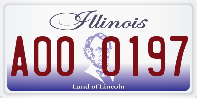 IL license plate A000197