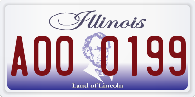 IL license plate A000199