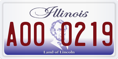 IL license plate A000219