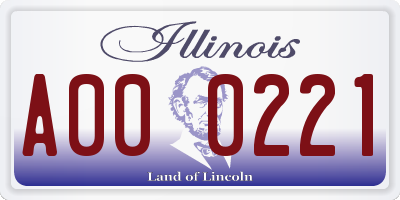 IL license plate A000221