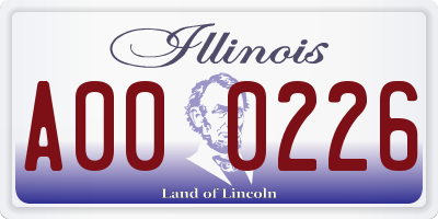 IL license plate A000226