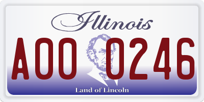 IL license plate A000246