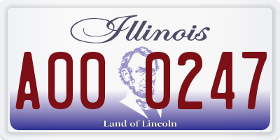 IL license plate A000247